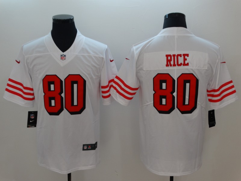 Men San Francisco 49ers 80 Rice White Nike Vapor Untouchable Limited Playe NFL Jerseys